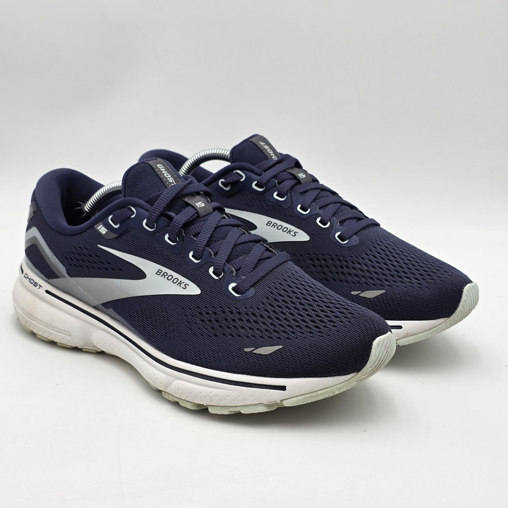 Brooks Ghost 15 Women's Running Shoes Peacoat Blue Gray White Size 8.5